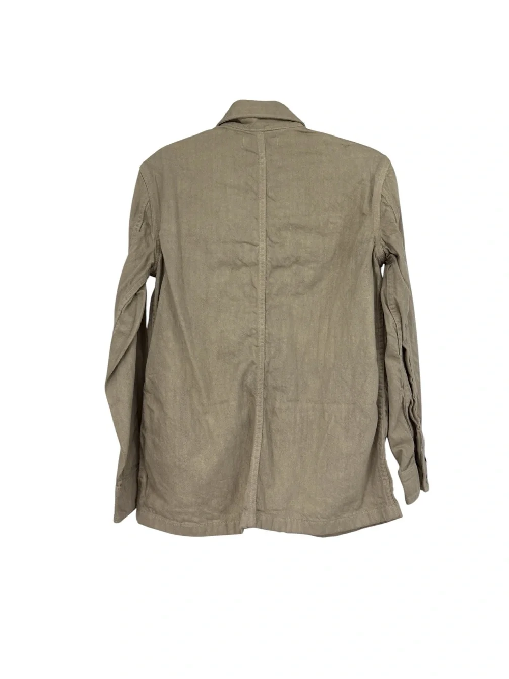 Madewell x MN Dye Studio Denim Chore Coat Hand Dyed Jacket Beige XS NWT